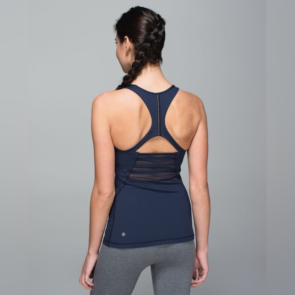 Lululemon Mesh With Me Tank Top Inkwell 6 - Picture 7 of 7